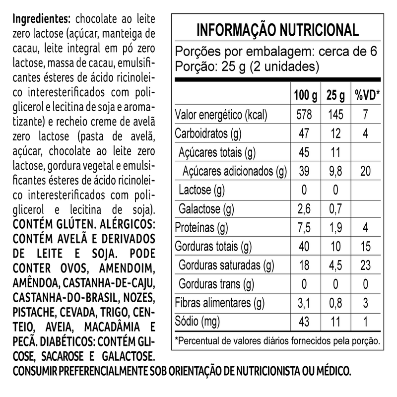 Bombons Clássicos ao Leite Zero Lactose 160g