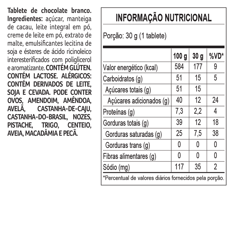 Caixa de Tabletes Natalinos ao Leite 120g