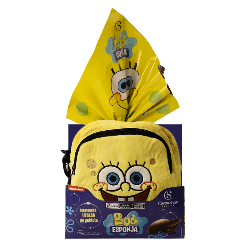 Ovo de Páscoa ao Leite Mochila Bob Esponja 170g